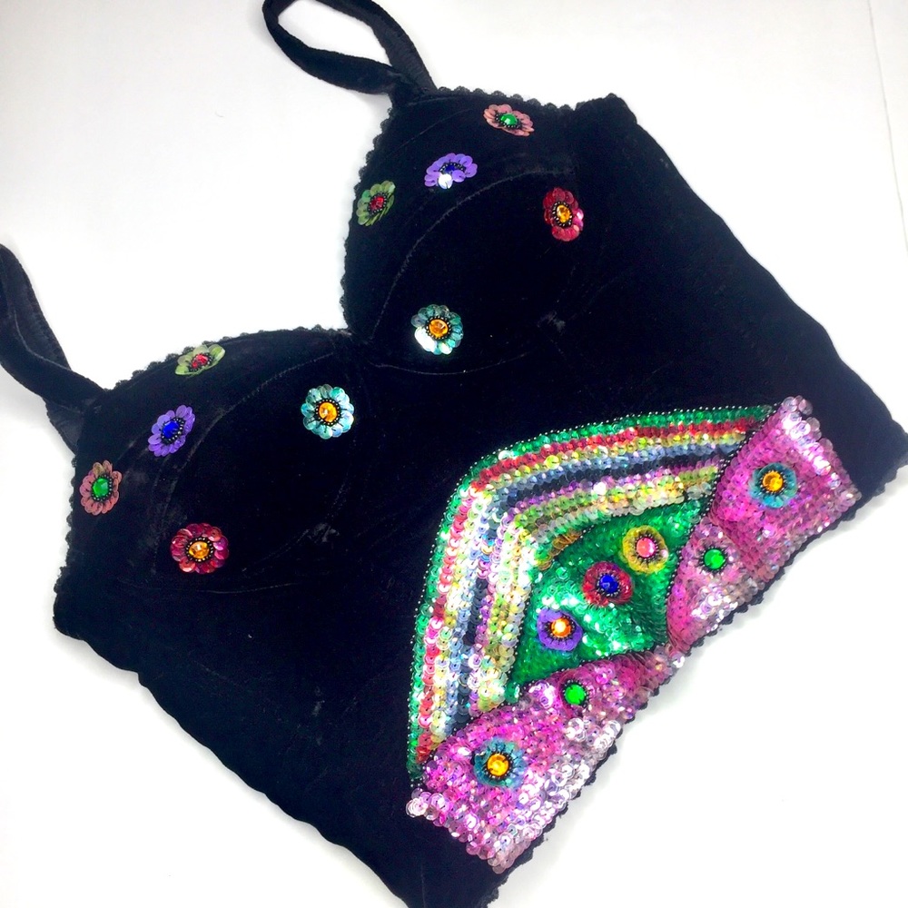 Rare Vintage Sequin Corset Top